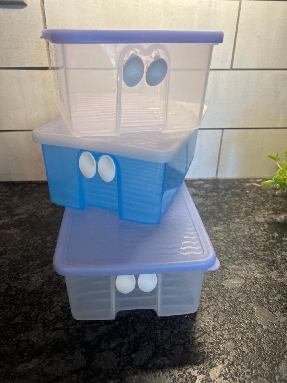Tupperware Fridge Smart storage containers. Set of 3. Exc condition
